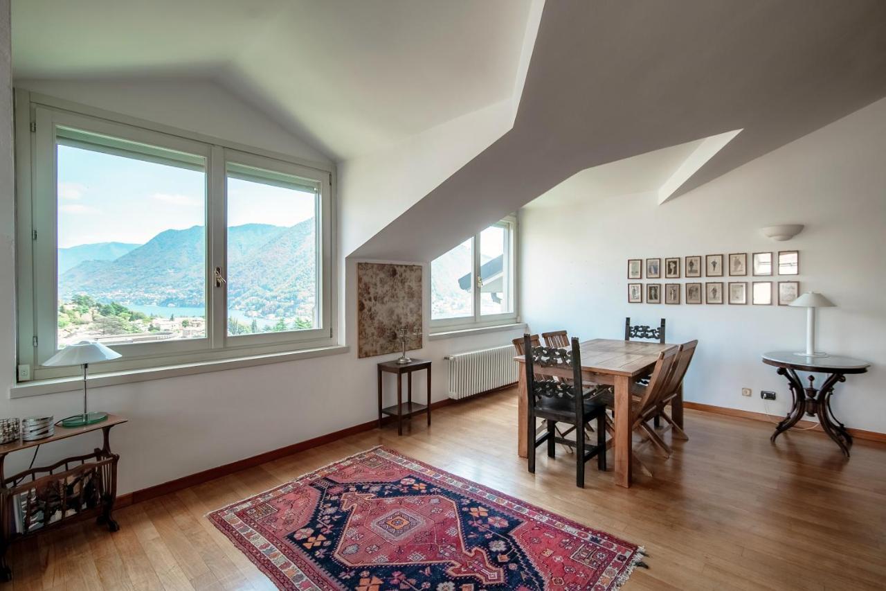 I D'A Charming Penthouse - Lake View- Como- House-130 Mt-2 Double Bedrooms And 2 Double Bathrooms A Spacious Living Room-Full Equipped Kitchen-Private Garden And Terrace-Private Covered Parking Extérieur photo