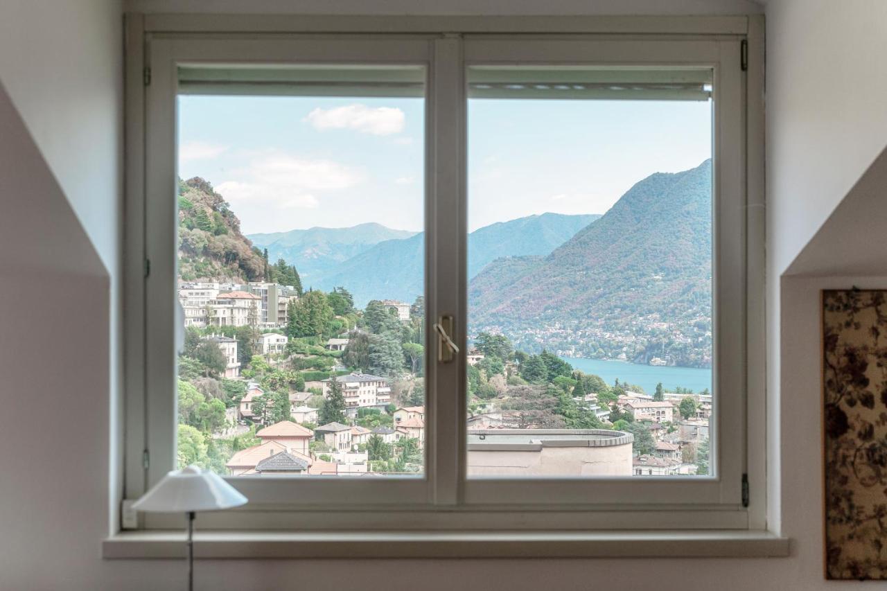 I D'A Charming Penthouse - Lake View- Como- House-130 Mt-2 Double Bedrooms And 2 Double Bathrooms A Spacious Living Room-Full Equipped Kitchen-Private Garden And Terrace-Private Covered Parking Extérieur photo