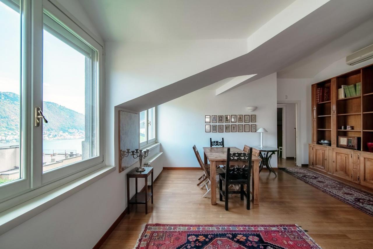 I D'A Charming Penthouse - Lake View- Como- House-130 Mt-2 Double Bedrooms And 2 Double Bathrooms A Spacious Living Room-Full Equipped Kitchen-Private Garden And Terrace-Private Covered Parking Extérieur photo